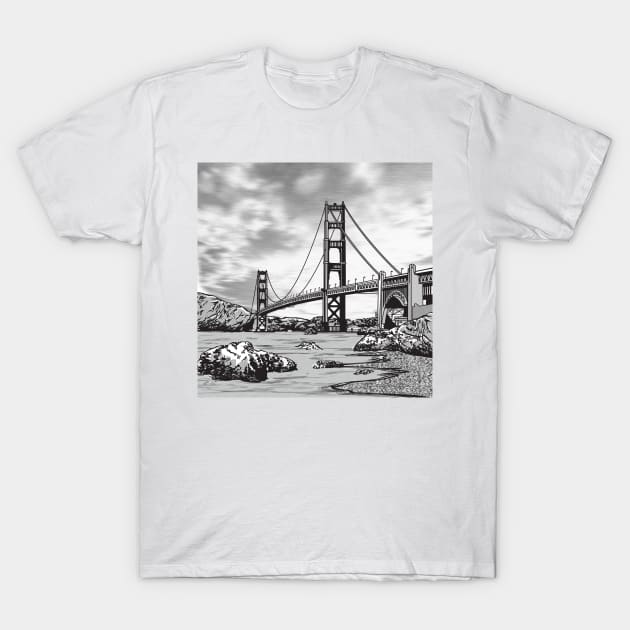 Golden Gate Bridge T-Shirt by Dual Rogue